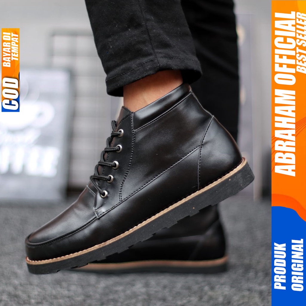 Sepatu Boots Klasik Pria Kerja Kantor Outdoor Abraham Harli