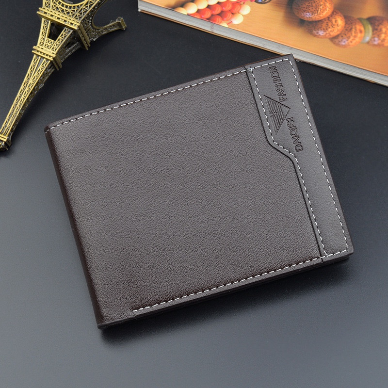 ORIGINAL DAIQISI 1078-1 DOMPET UANG PRIA WANITA LIPAT TEBAL ADA ZIPPER