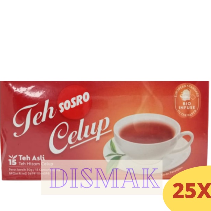 

BAYAR DITEMPAT Teh Sosro Celup Black Tea 15 25 Pcs /TEH DIET/TEH PELANGSING/TEH HIJAU/TEH JATI