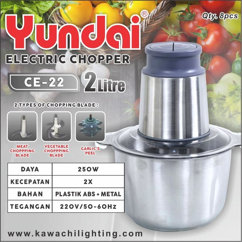 Food Chopper Steele Alat Penghalus Bumbu Dapur Stainless