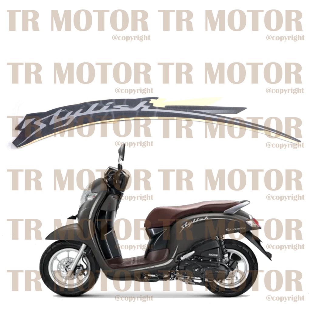 Stiker Motor Scoopy Stylish 2019 Sticker Striping Lis Full Set Motor