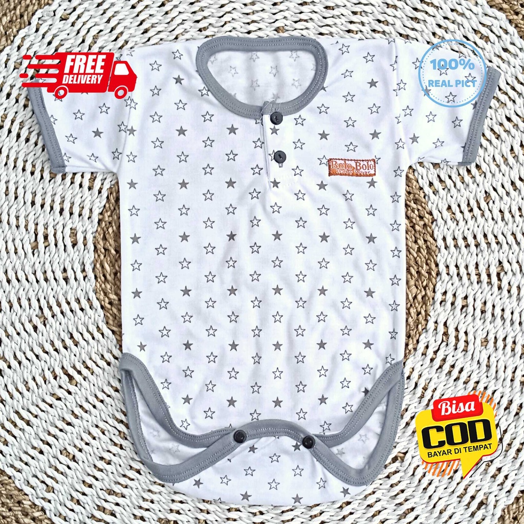 SALE 7.7 Serian Abu - 3 pcs Jumper Baju Bayi GREY SERIES 0 sd 6 Bulan merk SNI Bolo - Bolo