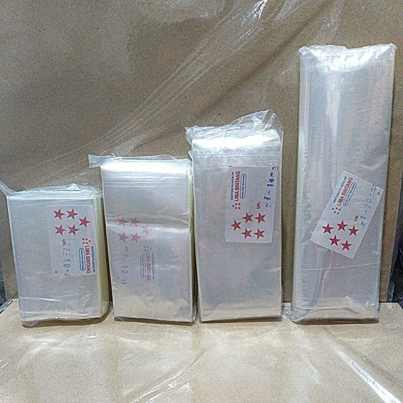 Plastik bening PP uk.7x10 7x12 7x14 7x20