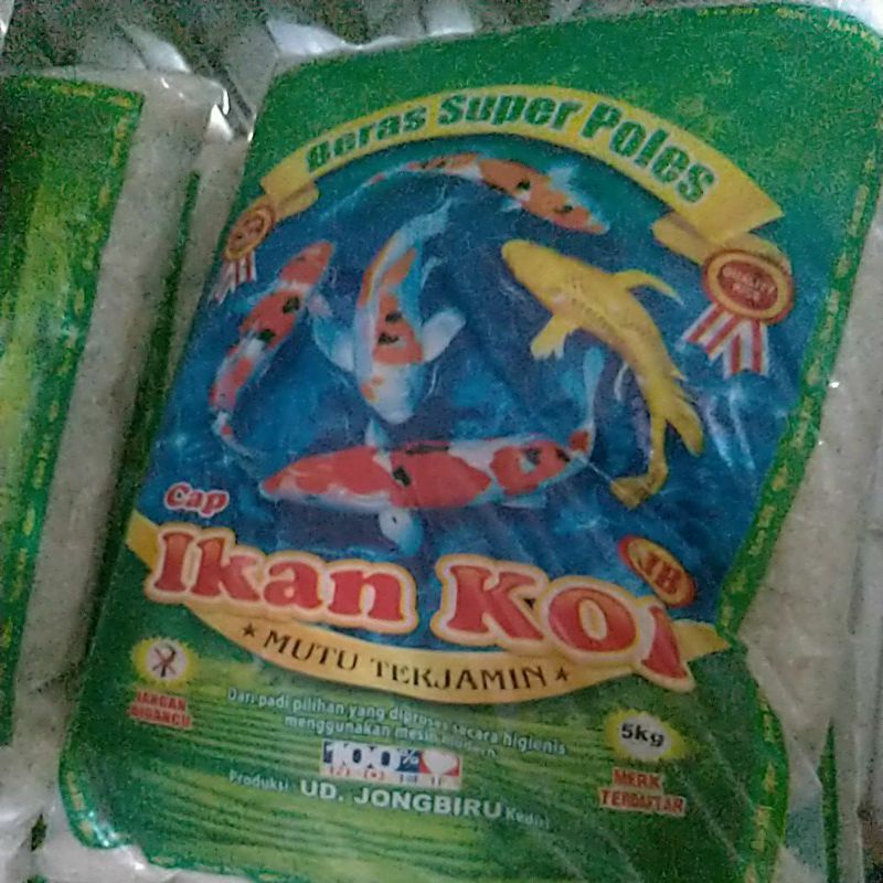 Beras Koi Hijau Jong biru Kediri 5kg