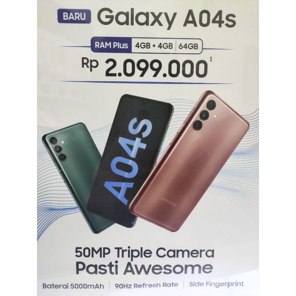 Samsung galaxy A04S ram 4+4/64Gb RESMI