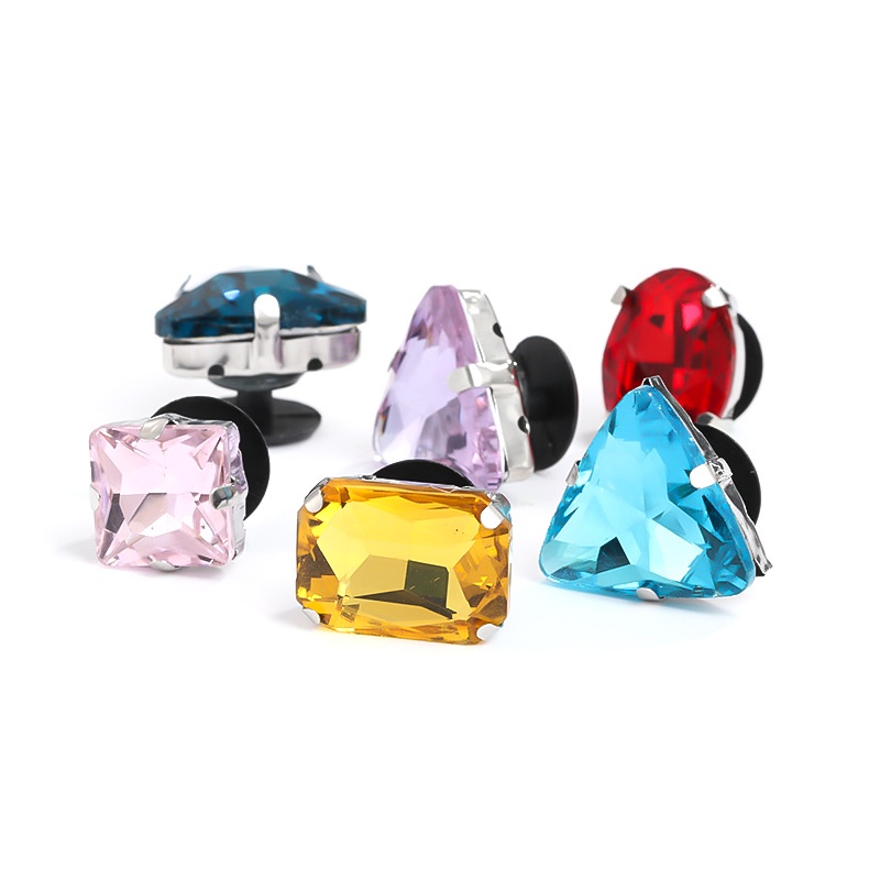 10pcs Crocs Jibbitz Glass Diamond Untuk Pria Dan Wanita Charms | Jibbitz Untuk Crocs