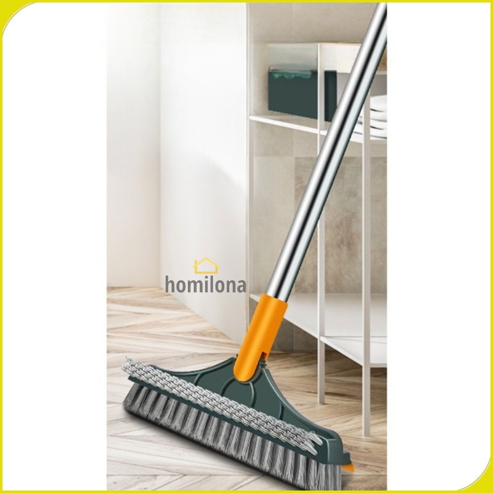 Cleaner Sikat Pembersih Serbaguna 3 in 1 Cleaning Brush Broom Mop Cleaner UR378 Green/Yellow