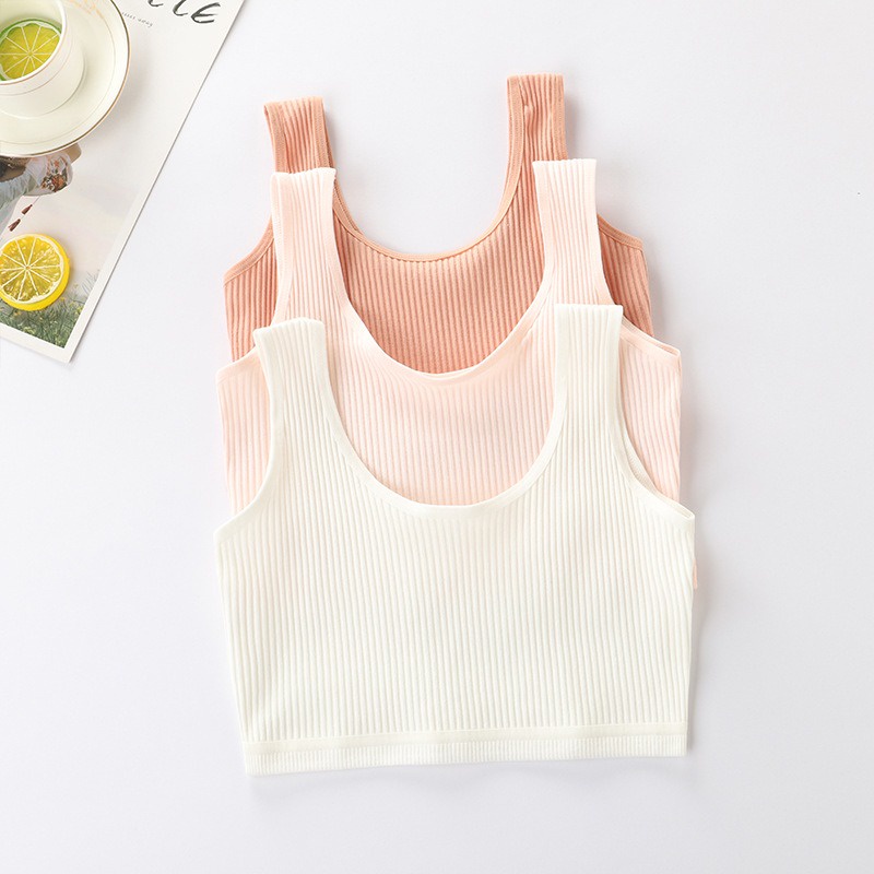 3SP | UWR74 Miniset Remaja Pakaian Dalam Tanktop Crop Anak Perempuan Fashion Korea