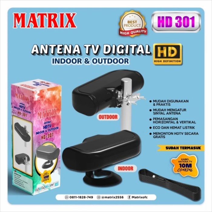 Antena Tv Digital Matrix Hd 301 Set Top Box Matrix Dvb T2