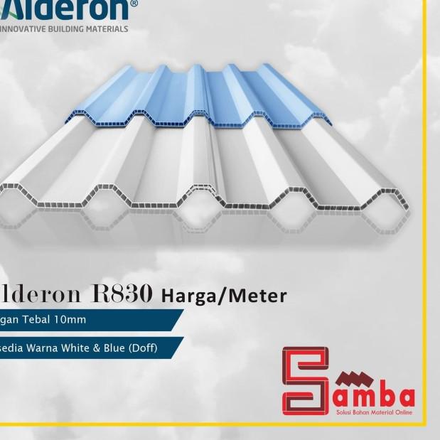 Atap Alderon R830 Putih Doff / Biru Doff tebal 10mm harga / meter