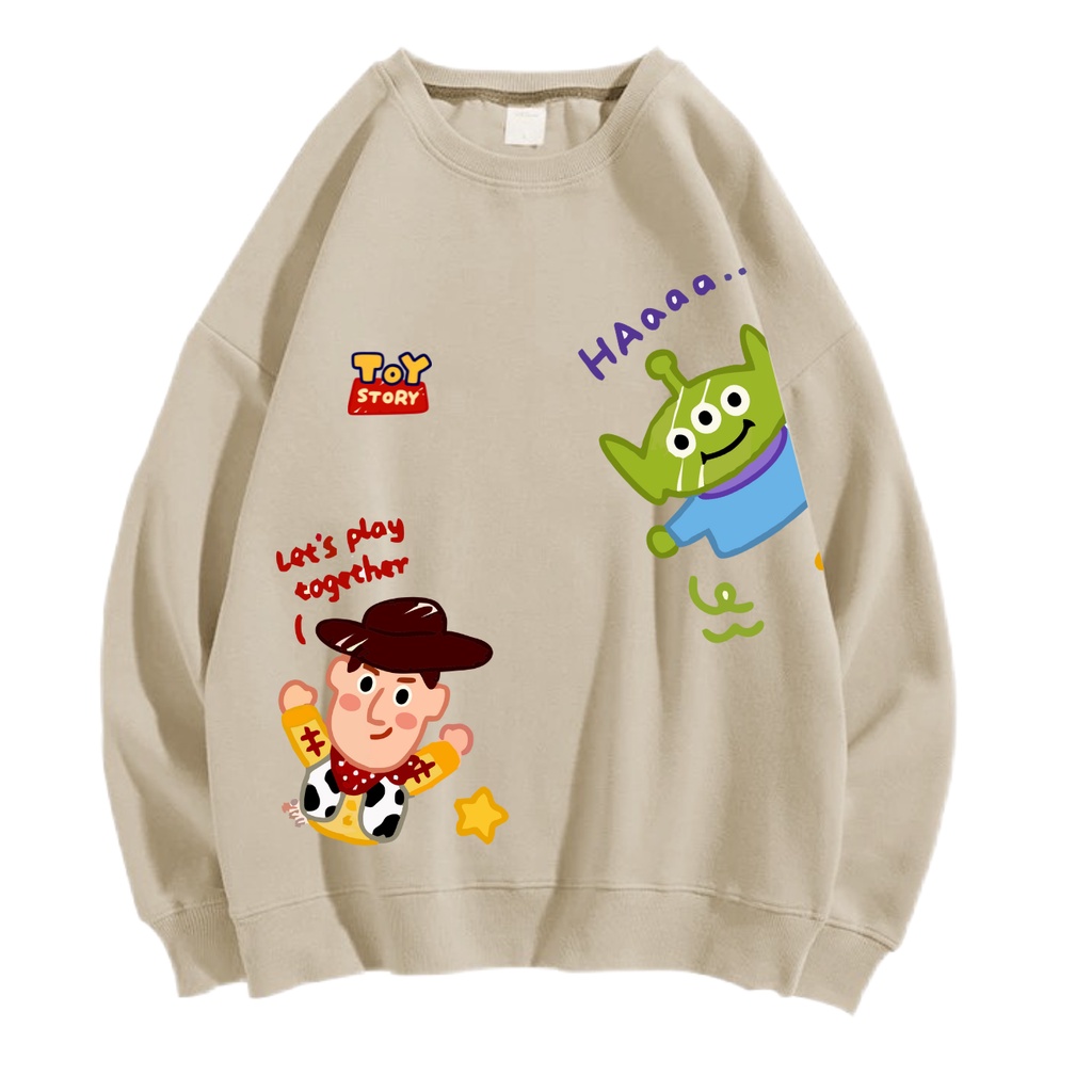 LETS PLAY TOGETHER SWEATER SWITER CREWNECK PRIA WANITA OVERSIZE Size M-XXL ANAIRA