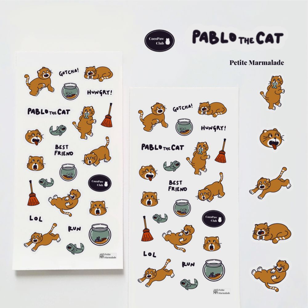 

PETITE MARMALADE Deco Sticker Sheet 7x14cm / Stiker Kiss Cut