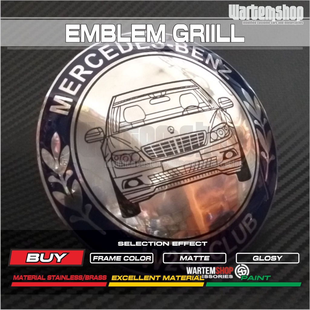 EMBLEM MOBIL STAINLESS GRILL MB W 204