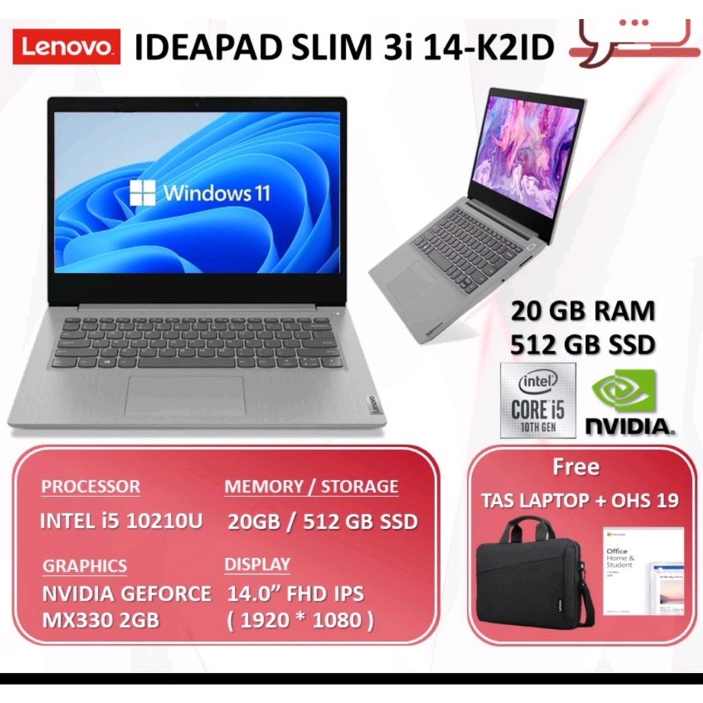 LAPTOP LENOVO IDEAPAD SLIM CORE 15 14 INCH TYPE 3I 10210