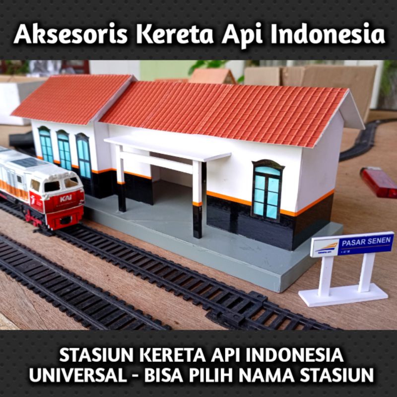 Jual Miniatur Stasiun Kereta Api Indonesia Mainan Kereta Api Handmade