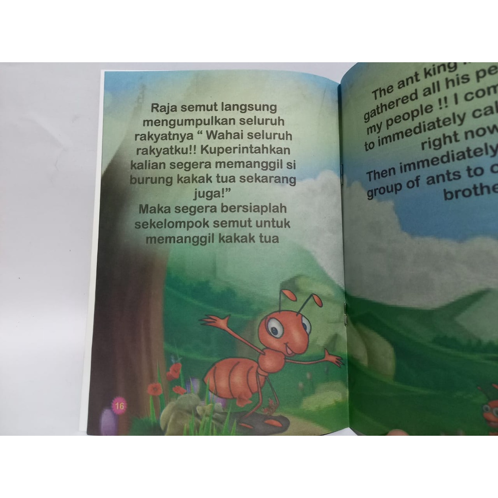 BUKU CERITA ANAK BERGAMBAR FABEL INSPIRATIF BILINGUAL FUL COLOR