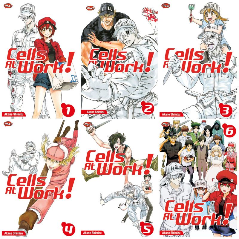 Komik Cells at Work Vol 1 2 3 4 5 6; Cells at Work Black Vol 1 2 3 4 - Akane Shimizu