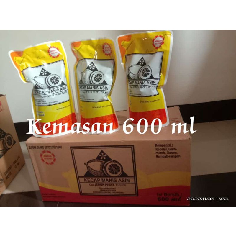 

Kecap manis Cap Jeruk Pecel Tulen 600 ML Refill
