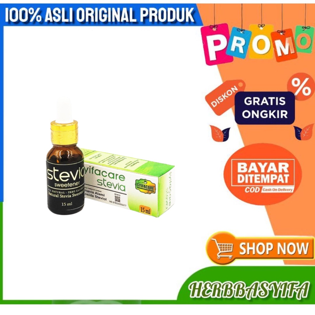 

Stevia Sweetener Stefia Gula Cair Non Kalori Sugar Pemanis Alami