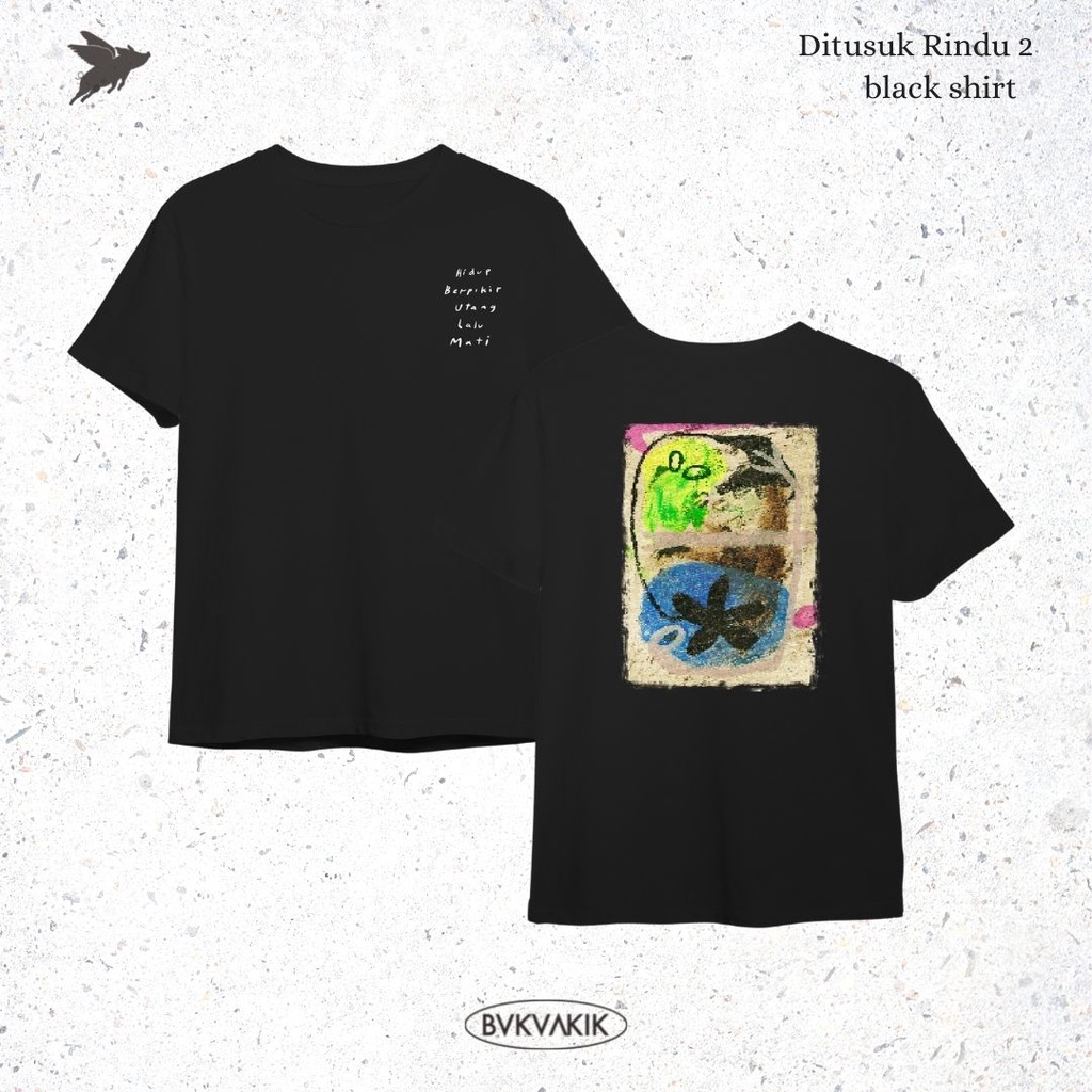 Kaos Ditusuk Rindu 2 Black Shirt