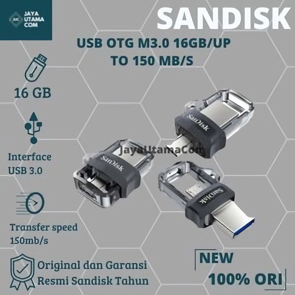 FLASH DISK SANDISK USB OTG M3.0 16GB/UP TO 130 MB/S