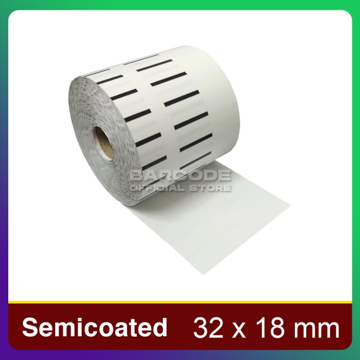 

LABEL STICKER BARCODE 32mm X 18mm ( 3 LINE ) SEMICOATED ISI 10.000 pcs DEVINA36