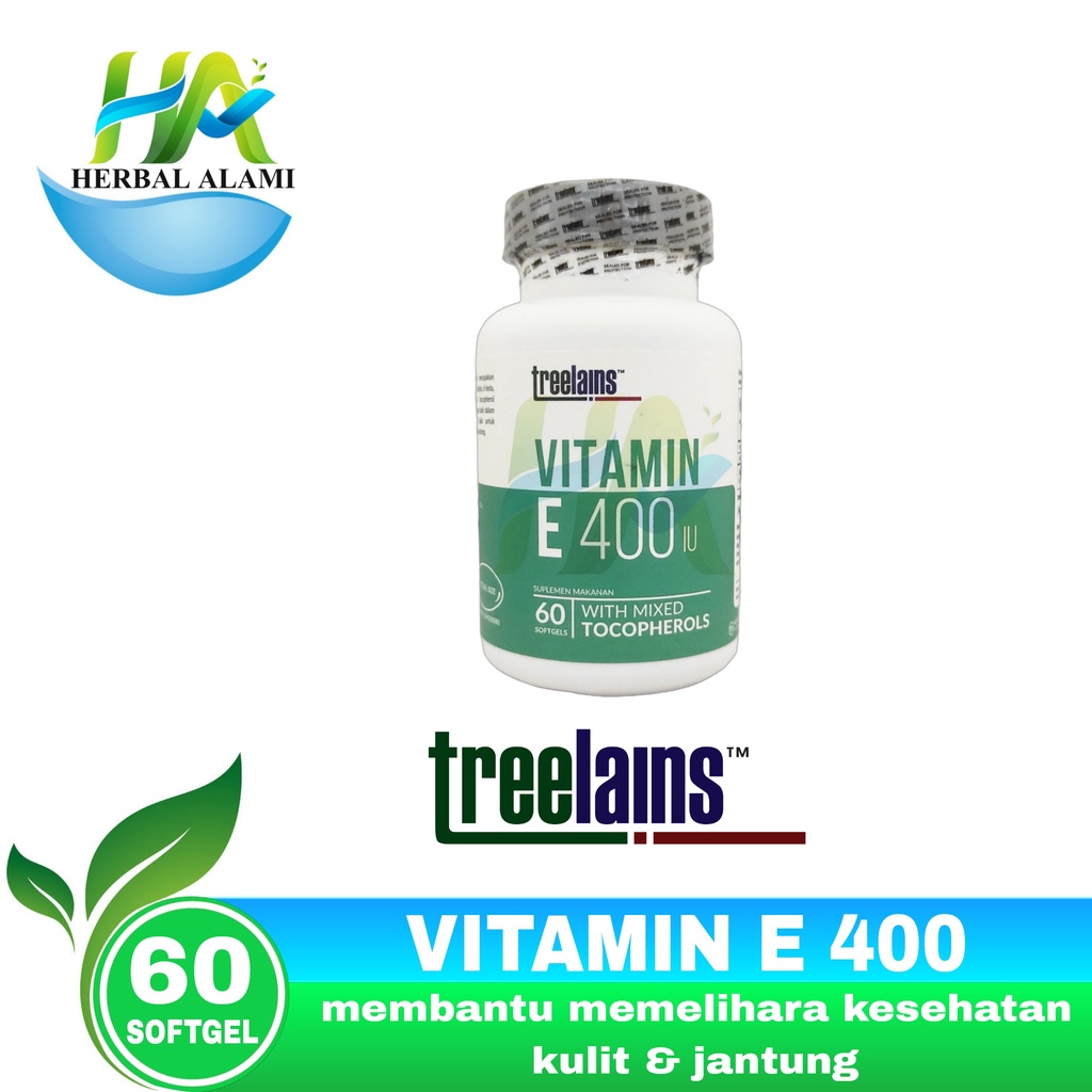 Treelains Vitamin E 400 IU With Mixed Tocopherols Isi 60s