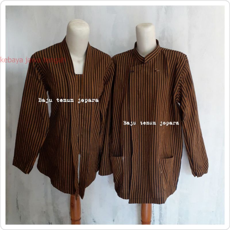 couple lurik baju tenun lurik jepara baju tenun jepara lurik sorjan lurik kebaya lurik  Cp24 Kebaya 