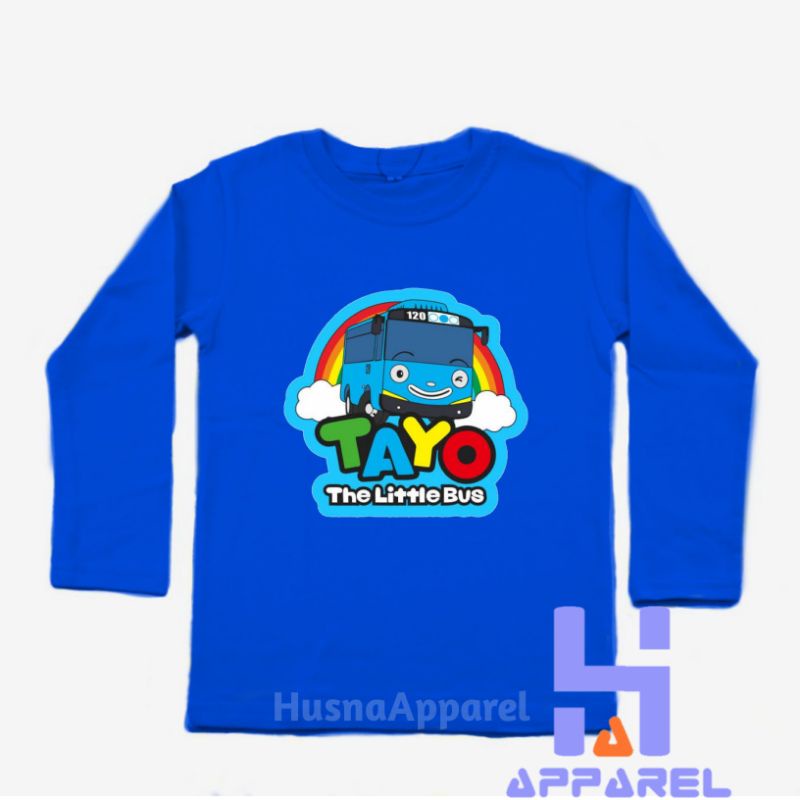 BAJU ANAK KAOS ANAK TAYO THE LITTLE BUS LENGAN PANJANG