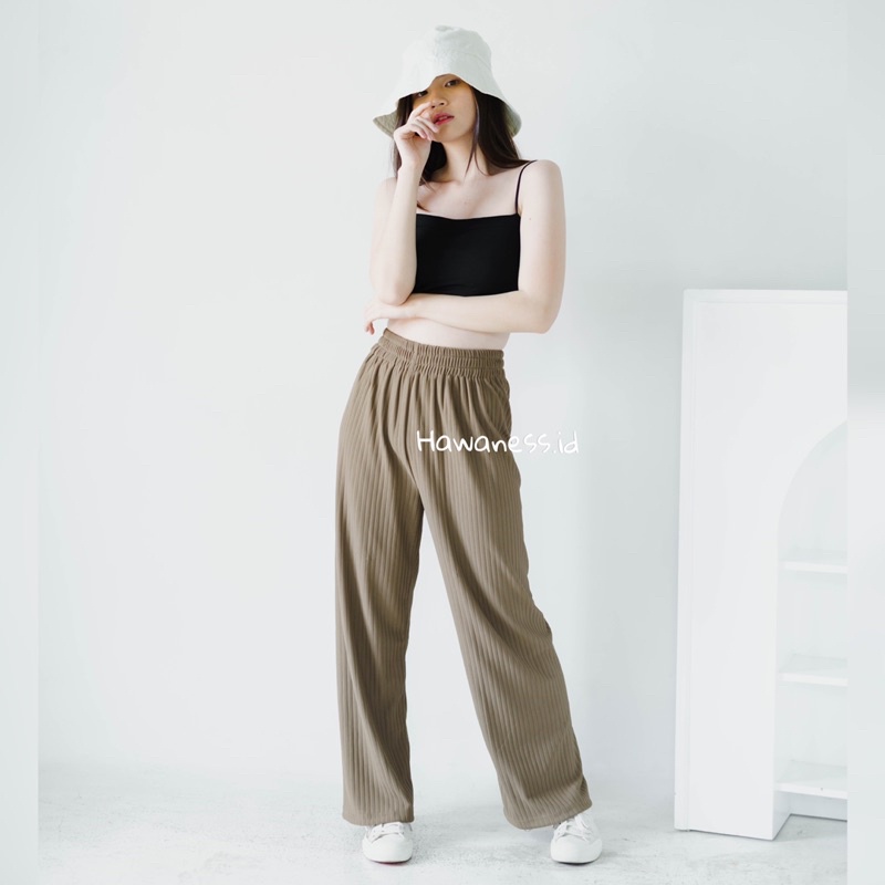 Hornet Pants 785 | Celana Kulot Knit Wanita Tebal - Celana Kulot Highwaist - Cullote Knit Pants