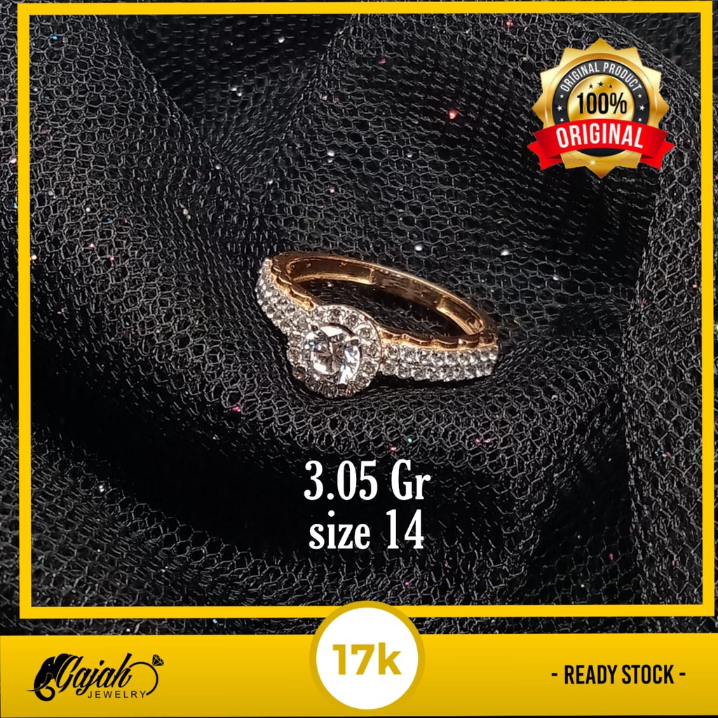 Cincin emas 17k - 3.05 gr kadar 750 - 4004