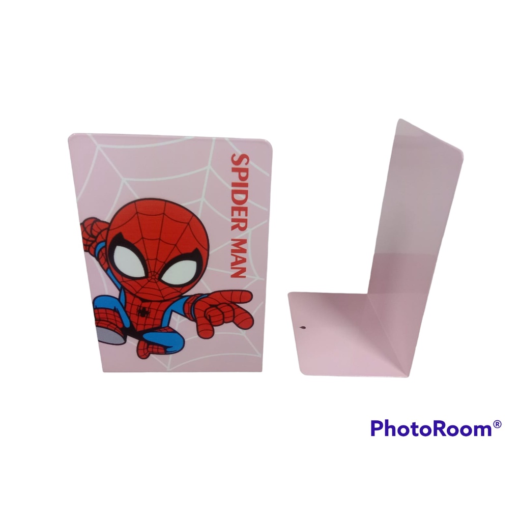 

STAND BOOK / BOOK END / PEMBATAS BUKU MOTIF SUPER HERO BAHAN BESI 1 SET ISI 2 PCS 777-331
