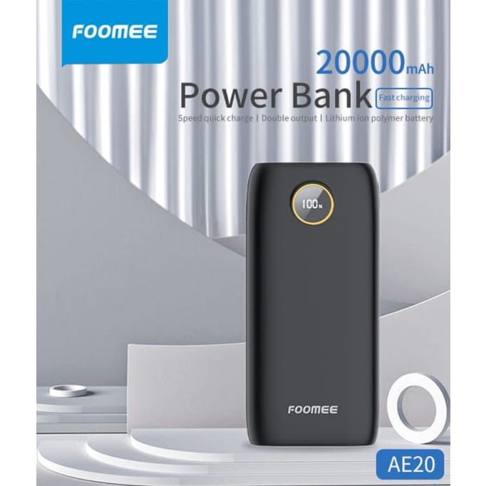 A_  Powerbank 20000mAh Foomee AE20 Power Bank 3 Output Fast Charging 22.5W Original