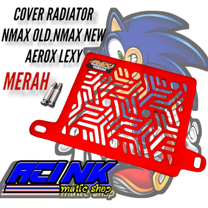 Cover radiator maxi nmax aerox lexi motif zig zag almunium bonus baut boshing