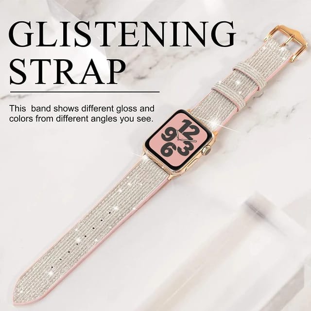 Strap Apple Watch Silikon glitter Glistening Series 1 2 3 4 5 SE 6 7 8 Ultra