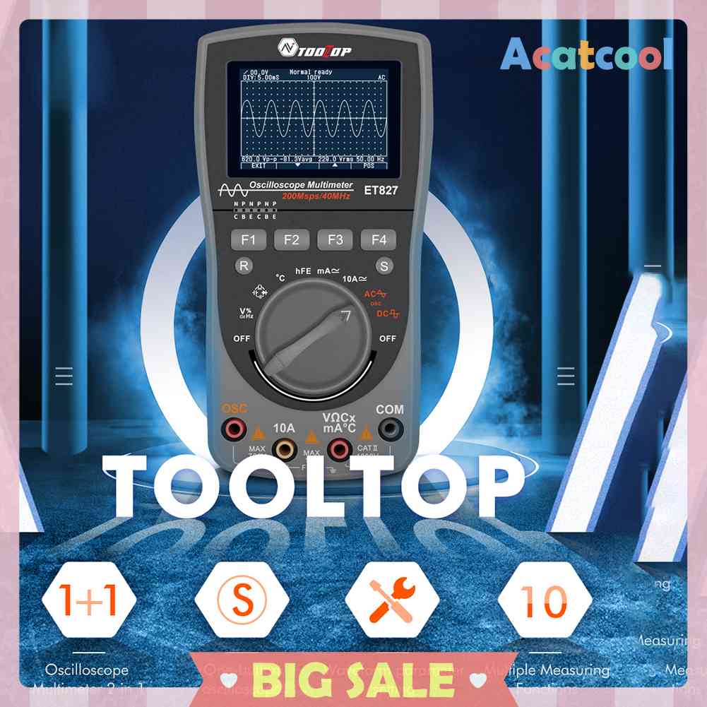 Oscilloscope Digital 6000Counts Multimeter Dioda Deteksi Tegangan LCR PWM Out