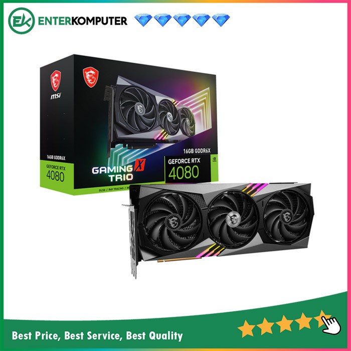 MSI GeForce RTX 4080 16GB GDDR6X - Gaming X TRIO 16G