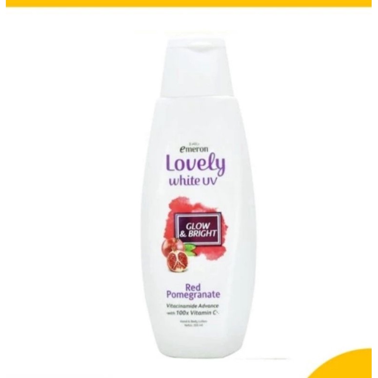200ml EMERON LOVELY WHITE UVGLOW &amp; BRIGHT RED POMEGRANATE