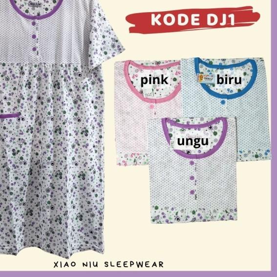 Daster Kaos Jumbo Siu Lie - DJ1, Biru