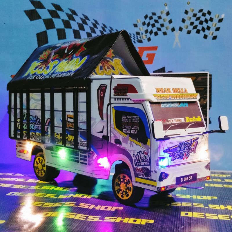 miniatur truck oleng TAWAKAL 5 BISA CUSTOM FOTO DAN NAMA DI PINTU BELAKANG