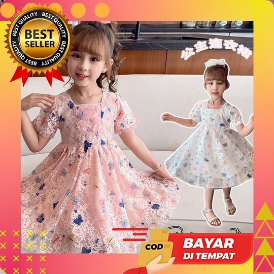 Dress Anak Perempuan Cocomelon 2-8 Tahun (161) Dres Pesta Natal Anak Perempuan Baju Ulang Tahun Kore