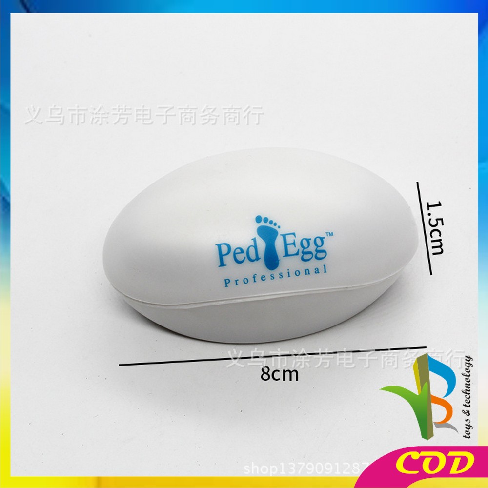 RB-C645 Ped Egg Penghalus Tumit Kaki Portabel Alat Pedicure / Gosok Pembersih Kapalan Kulit Mati / Alat Penghilang Kulit Kasar Telapak Kaki