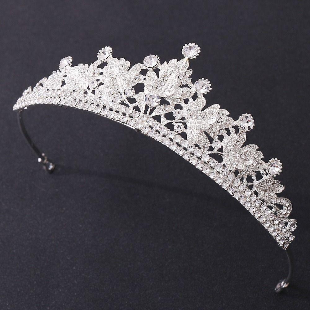 Augustina Mahkota Pengantin Wanita Trendi Temperamen Vintage Pernikahan Berlian Imitasi Alloy Baroque Kristal Gaya Korea Ikat Kepala