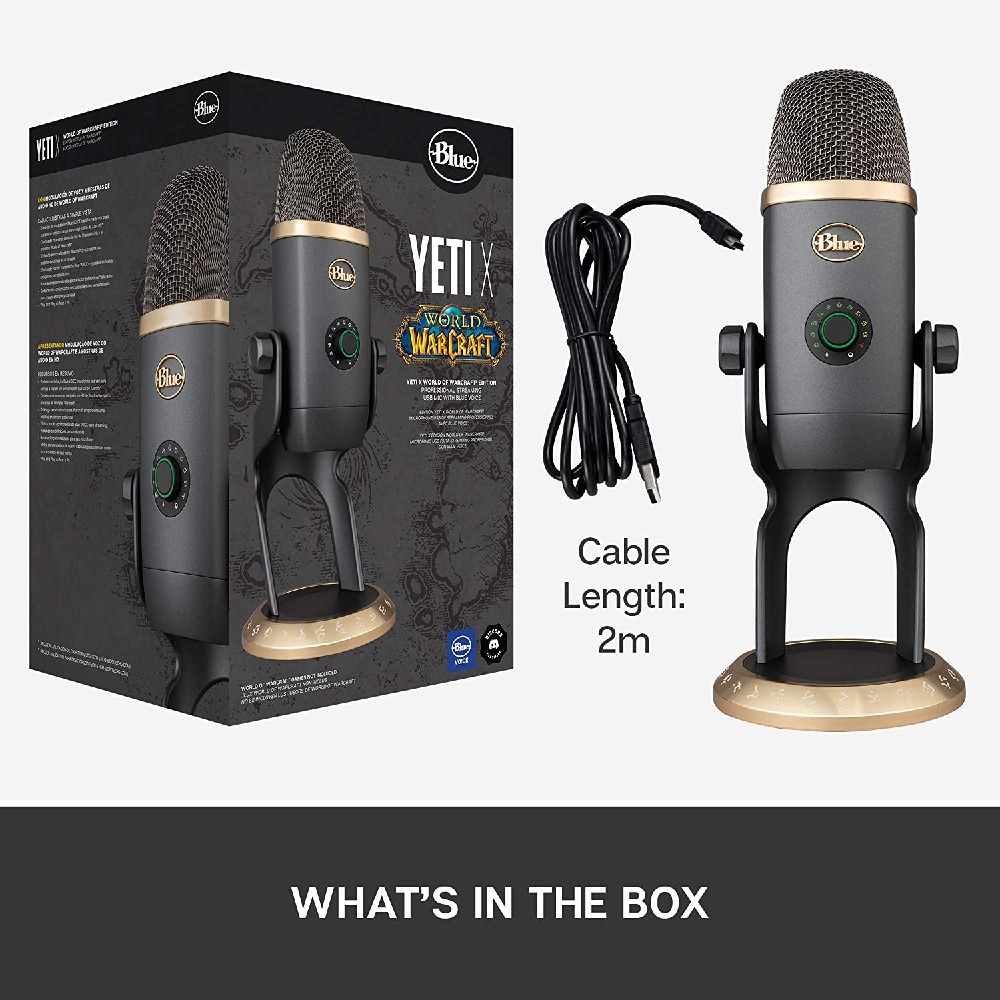 BLUE Microphones YETI X - WORLD OF WARCRAFT Edition - Professional USB Condenser Microphones - Mikrofon Condenser Terbaru Hasil Kolaborasi dengan WORLD OF WARCRAFT