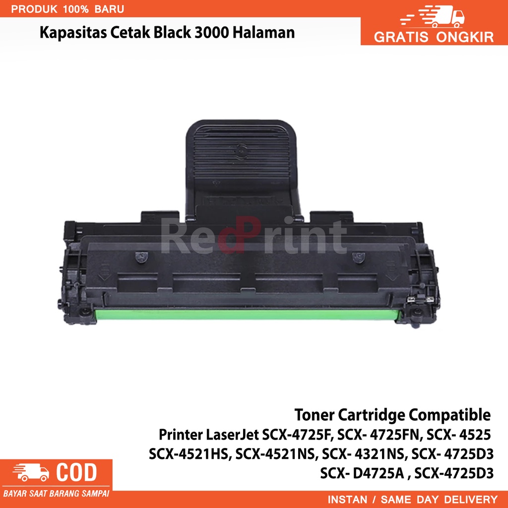 Toner Cartridge Printer LaserJet SCX-4725, SCX- 4525, SCX-4521HS, SCX- 4321NS