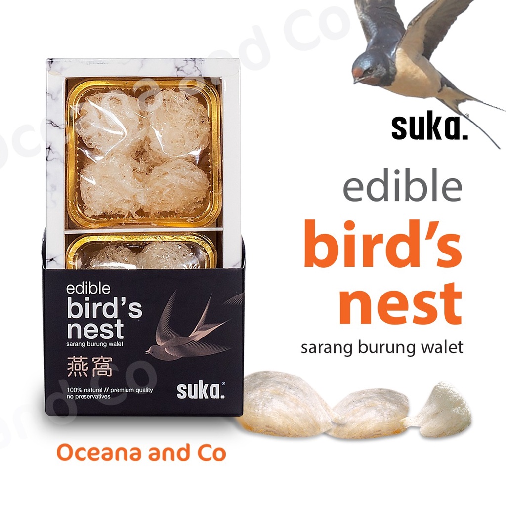Suka - Edible Bird's Nest / Sarang Burung Walet - 200g