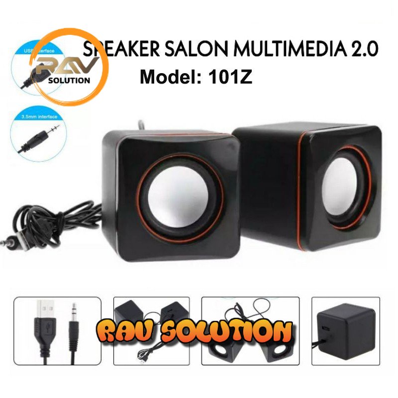 Speaker Komputer pc laptop murah super bass  usb 2.0 Multimedia 101z/ Speaker PC laptop/Speaker Suara besar Qualitas Bagus.  - RAV SOLUTION