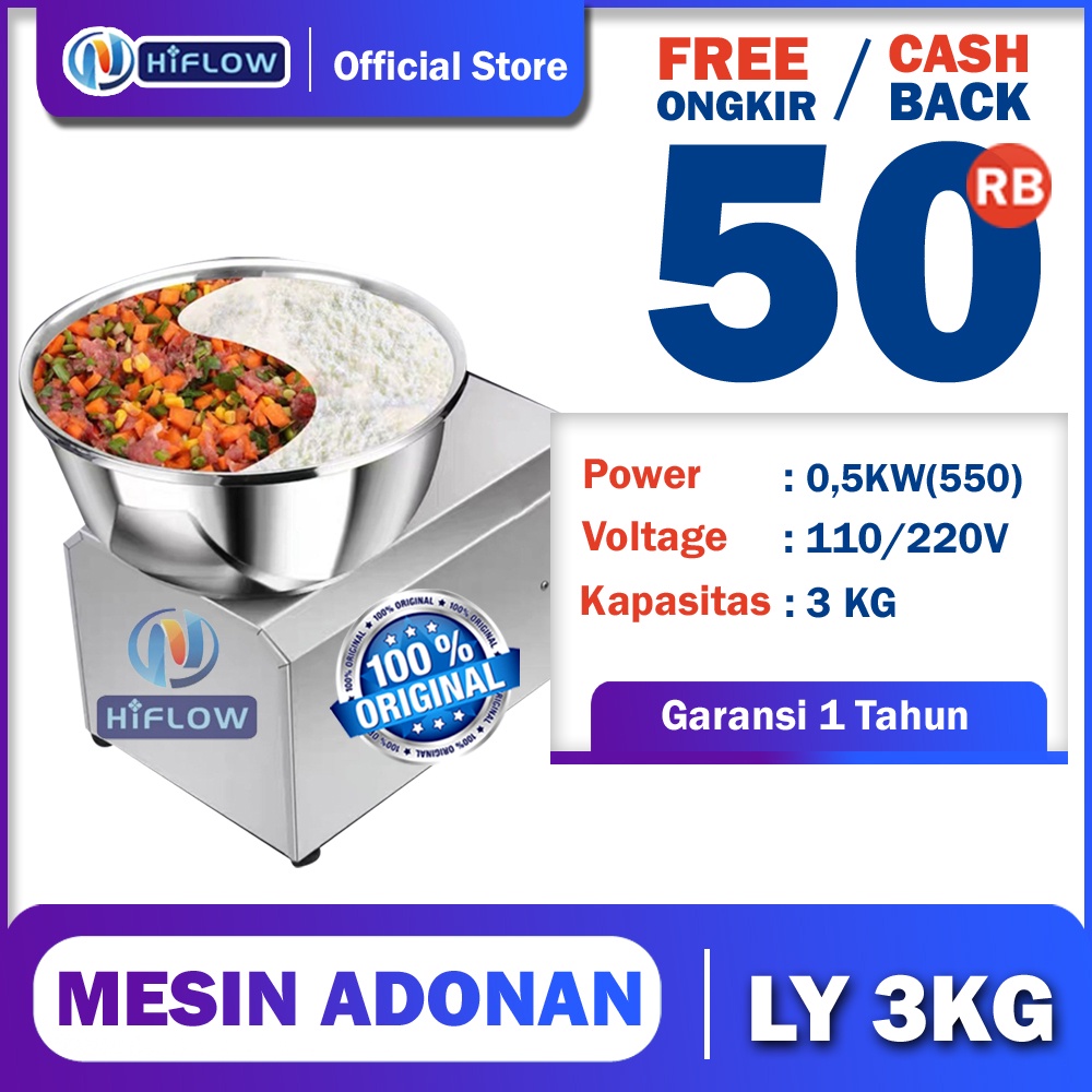 Mesin Pengaduk Adonan / Mixer Adonan Roti / LY 3KG