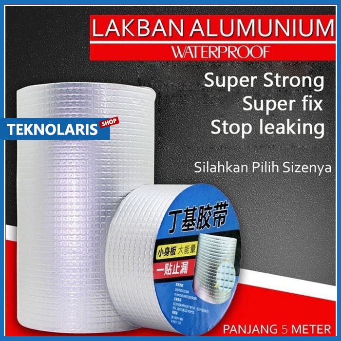 

Lakban kuat anti bocor Perekat alumunium foil waterproof 5CM X 10M SALU27