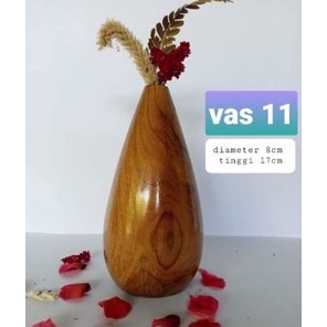 VAS BUNGA KAYU JATI ASLI  MODEL KERUCUT
